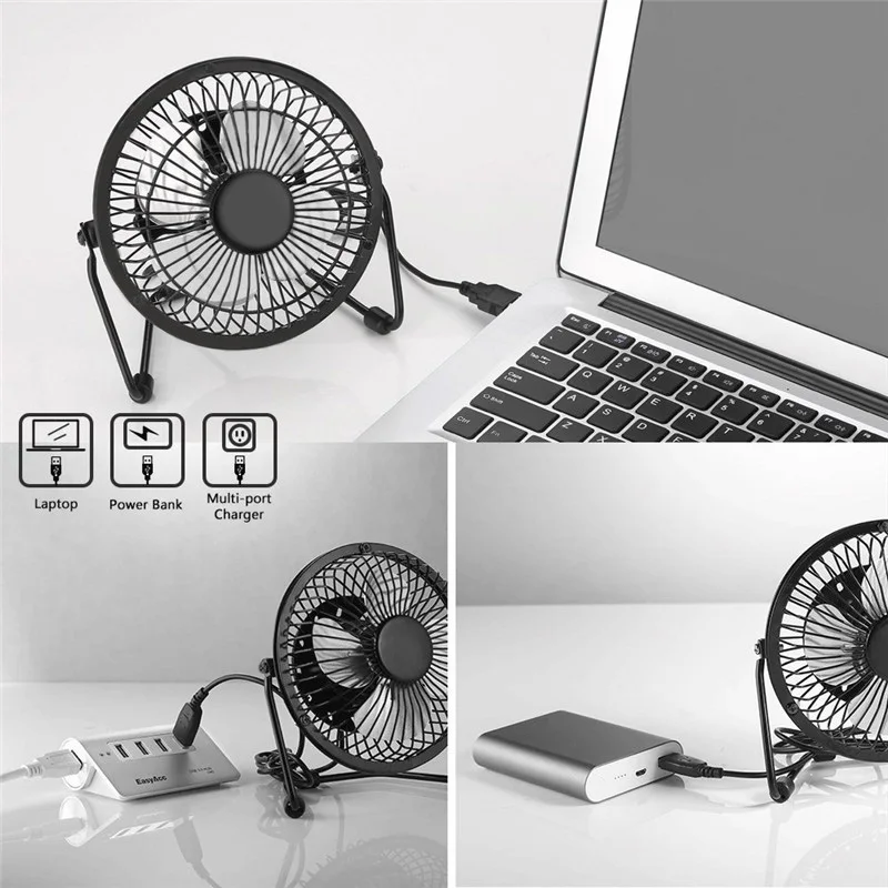 

Usb Iron Fan 6Inch Cooling Ventilation Fan+3.5W Solar Panel Charger Powered For Outdoor Traveling Fishing Home Office