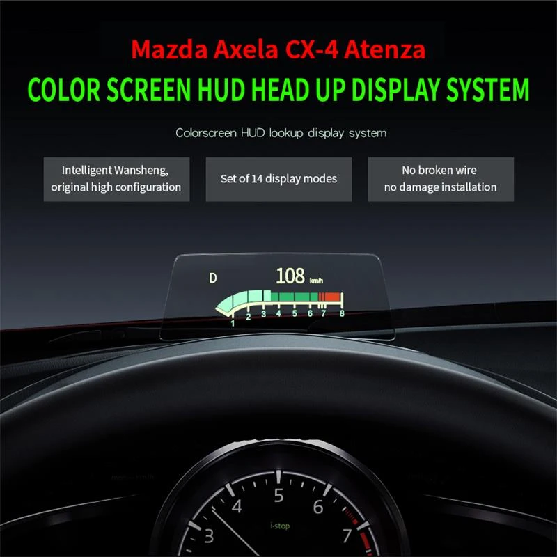 マツダアクセラため Hud ヘッドアップディスプレイシステム多機能特殊車 特殊な使用速度超過警告セキュリティ警報 Head Up Display Aliexpress
