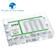 24 werte ZU-92 Transistor Sortiment Assorted Kit Jeder BC327 BC337 BC517 BC547 BC548 BC549 2N222 2 3906 3904 5401 5551 C945 1015