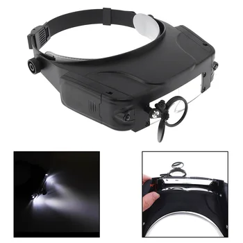 

Headband Type 11X Magnifier Magnifying Glass with LED Light and 3 Magnifying Lens for Jewel Repair