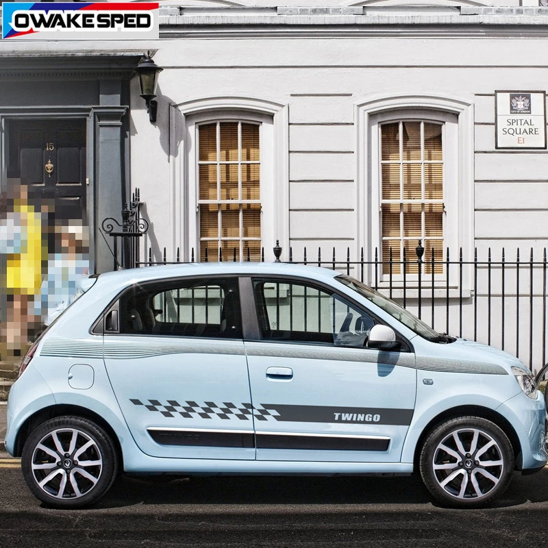 Двусторонняя Спортивная полоска для Renault Twingo 2009 2019 Стайлинг автомобиля наклейки