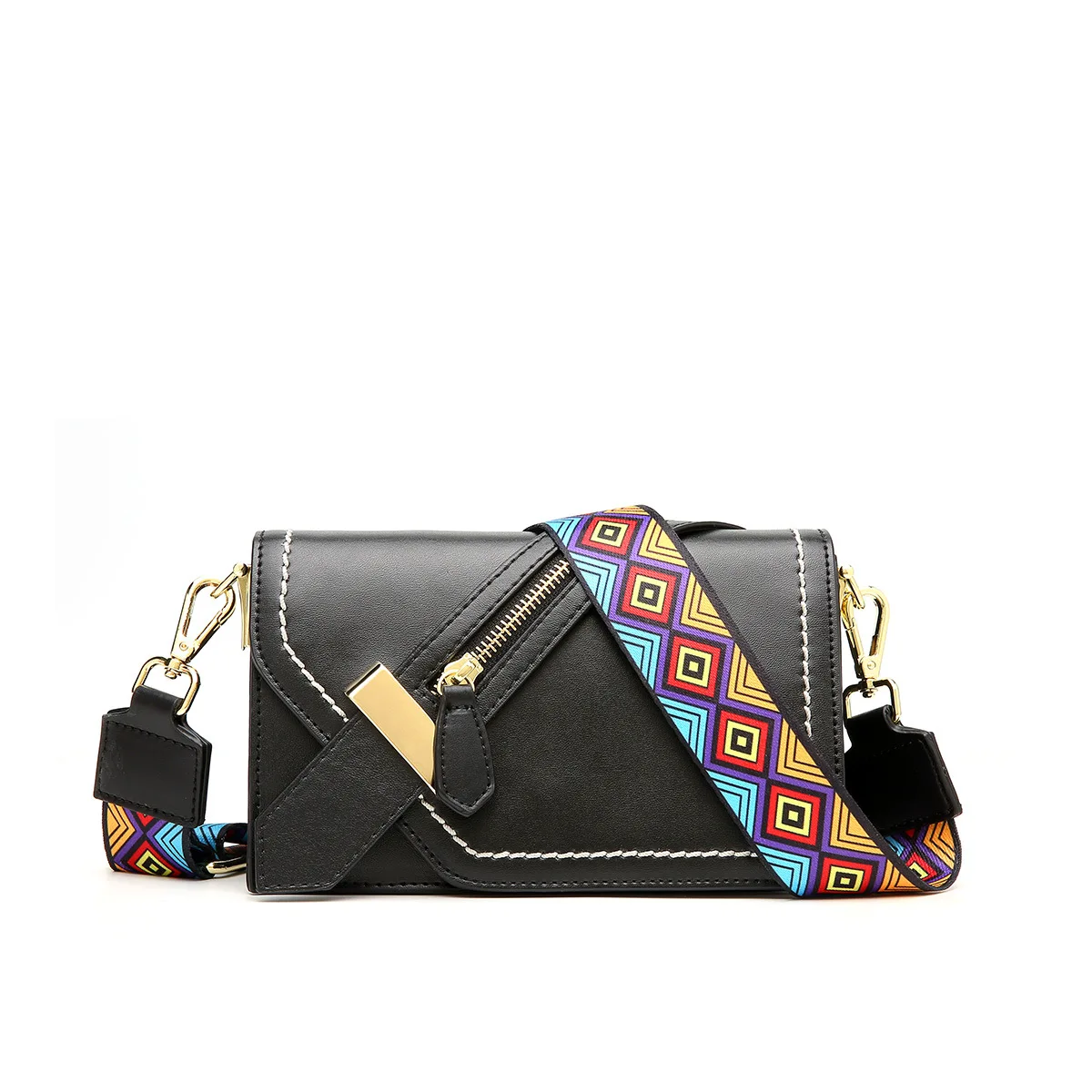 

2019 Top quality designer fashion brand new genuine cowhide leather luxury handbag wide strap shoulder bag tote purse Q28