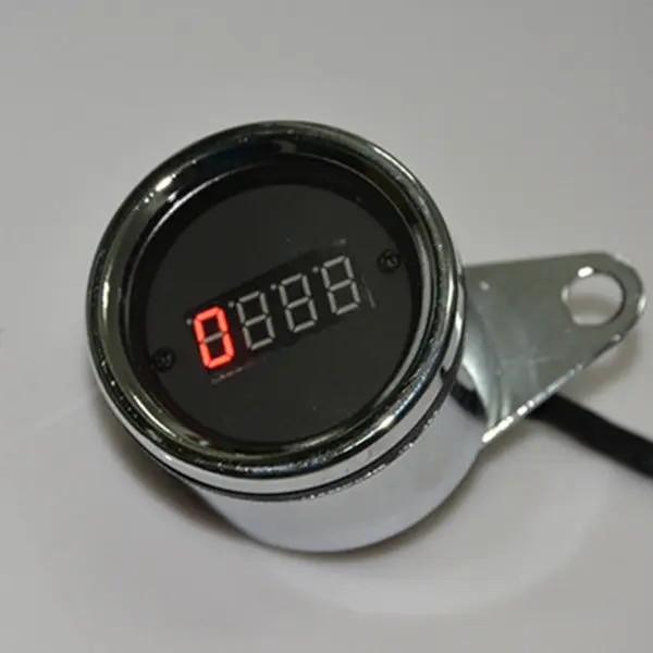 Motorcycle LED Tachometer Tacho Gauge + Odometer Speedo Meter Cafe