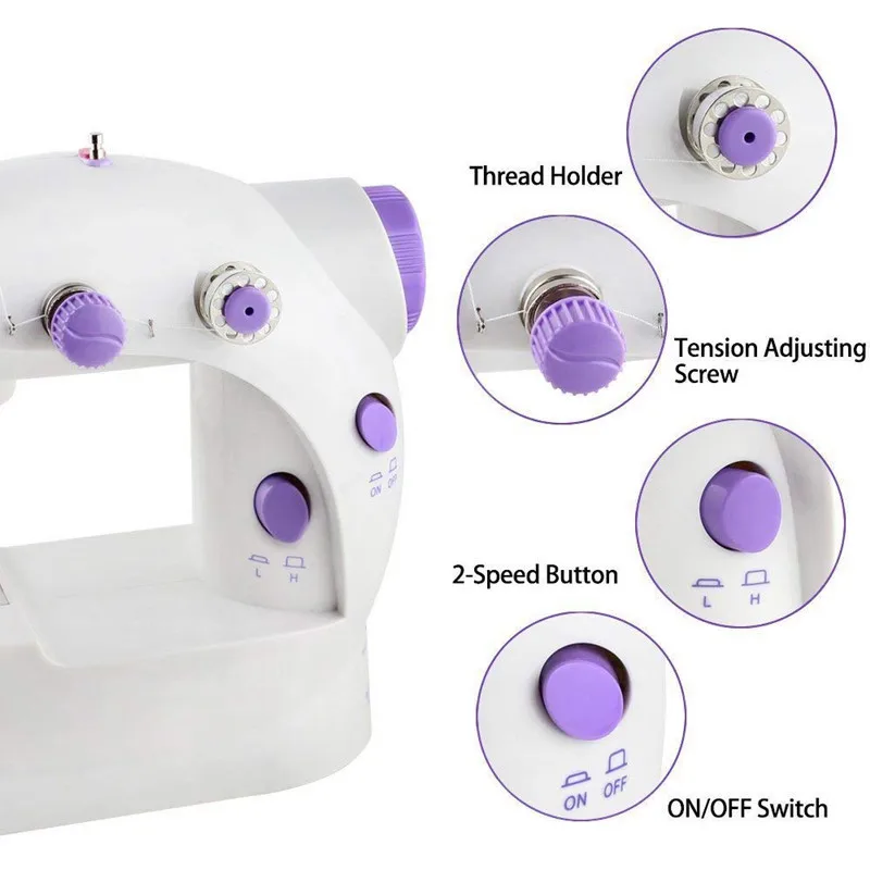 2020 Mini Household Handheld sewing machines Stitch Sew needlework Cordless Clothes Fabrics Electrec Sewing Machine Stitch Set