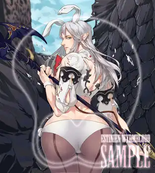 

Finall Fantasy XIV FF14 Estinien Zenos Bunny Girl Mouse Mat 3Mouse Pad Cosplay stuffed plush doll toy gift creative cute fashion