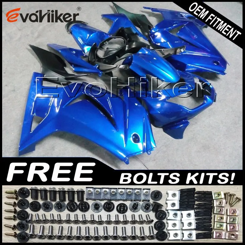 Custom fairing for ZX250R EX250 2008 2009 2010 2011 2012 ABS motor panels Body Kit Injection mold black+gifts - Цвет: C