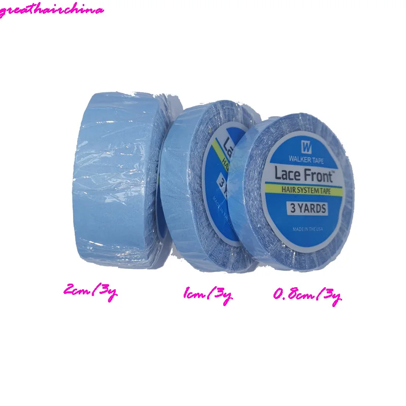Blue lace front Side Base Tapes 30 Pieces/Lot Hairdress Adhesive Double sided For Toupees Men's Wig