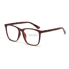 MINCL мужские и женские оправа для очков в ретростиле Квадратные прозрачные линзы, оправа роскошные женские мужские очки Leoaprd оправа с коробкой NX