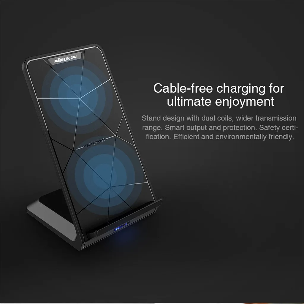 Moblie Phone Wireless Charging Holder Stand Upright Charge Desktop Holder For Travel Home Office Suit For iPhone/Samsung