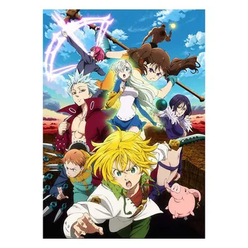

Anime The Seven Deadly Sins Posters Anime Japan Anime Nanatsu No Taizai Manga Wall Poster Home Decor Spun Silk Art Painting