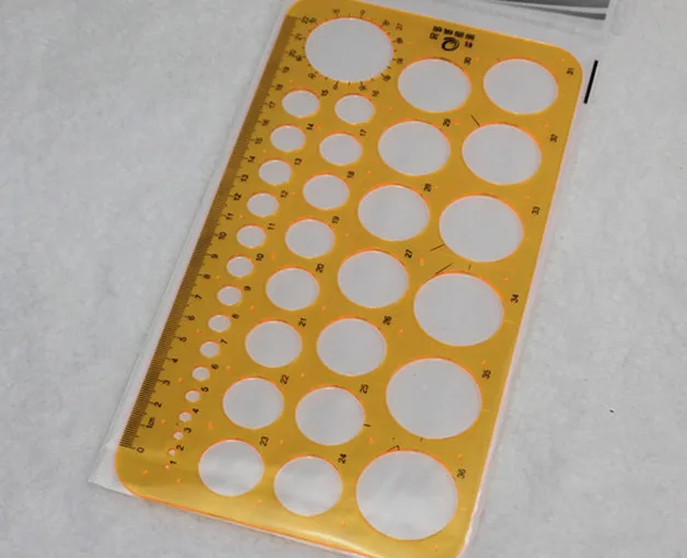 

Resin Circles Geometric Template Ruler Stencil Drawing Measuring Tool Students New Design