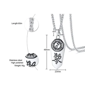 

RUIYI stainless steel necklace hot sell gold color top quality single women The truth of Chinese Taoism gift women jewelry