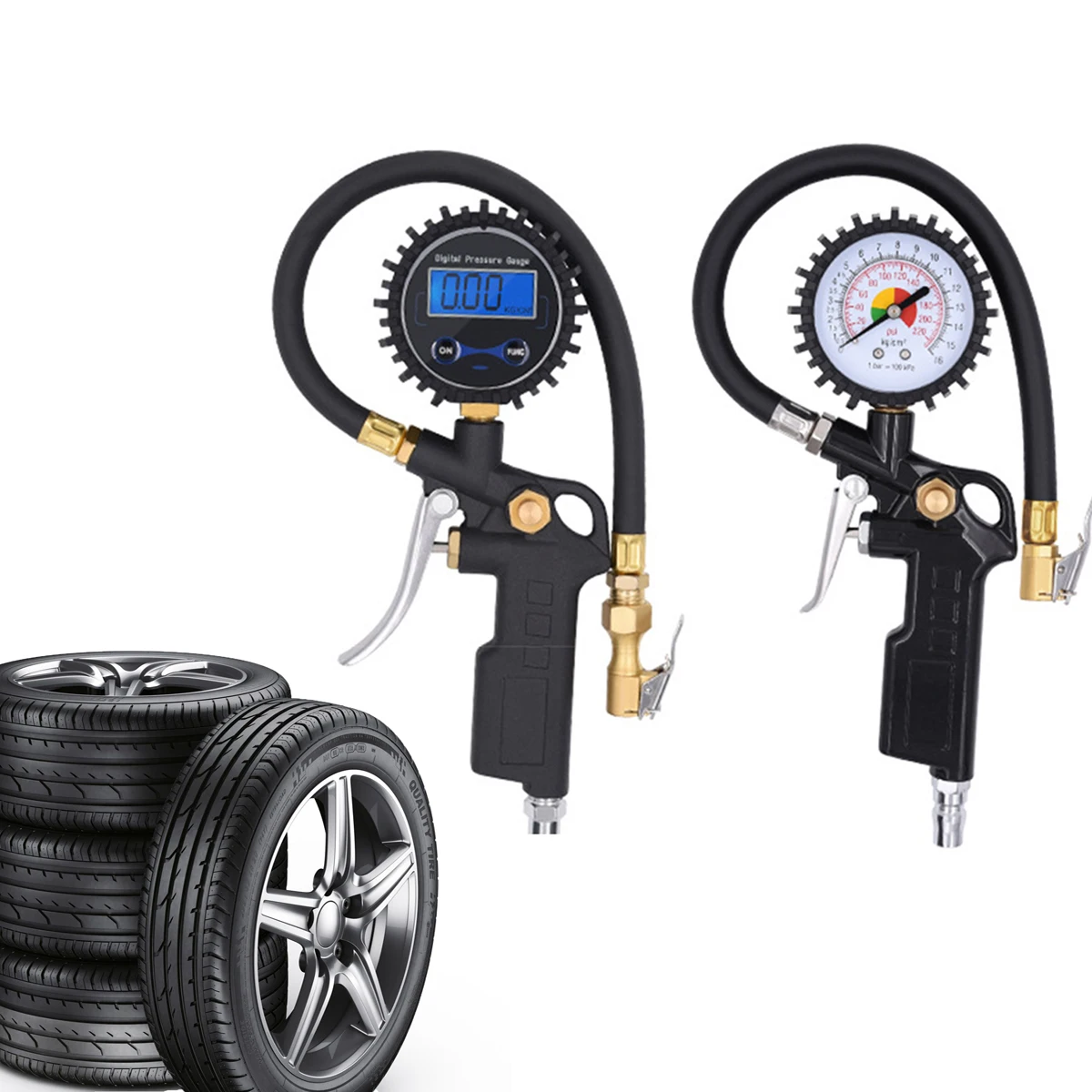 220Psi Автомобильный многофункциональный указатель давления в шинах Таблица контроля давления в шинах Таблица надувания шин