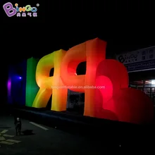 Декоративный 12x 3M надувной алфавитный брендовый светодиодный светильник для торжества или свадебной вечеринки/буквенные шары для демонстрации игрушек