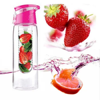 

Portable Silicone Fruit Infusing Water Bottle Travel Sports Health Maker Drink New Leak-proof Spill-proof Accessories 701-800ml