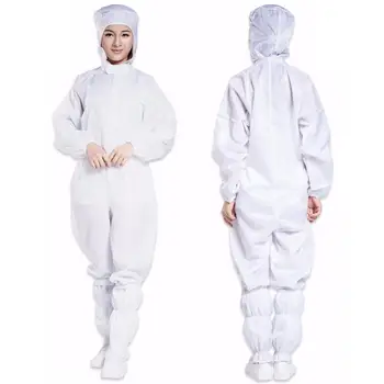 

Unisex Disposable Anti-static Hood Protection Coverall with Soft-soled Boots