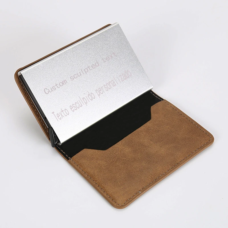 Personalized RFID Leather Card Holder Wallet for Men