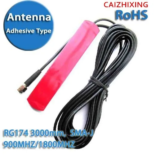 Gsm-Gprs-3G-Car-Antenna-RG174-SMA-Adhesive-Type-900MHZ-1800MHZ-3000mm