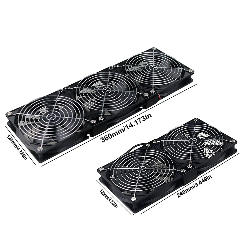 Ventilador de Refrigeração Radiador com Controle de Velocidade Gdstime 12 v 220 Btc Máquina Chassi Workstation Armário Servidor Ventilador 120mm 3000 Rpm 12cm - Imagem 2