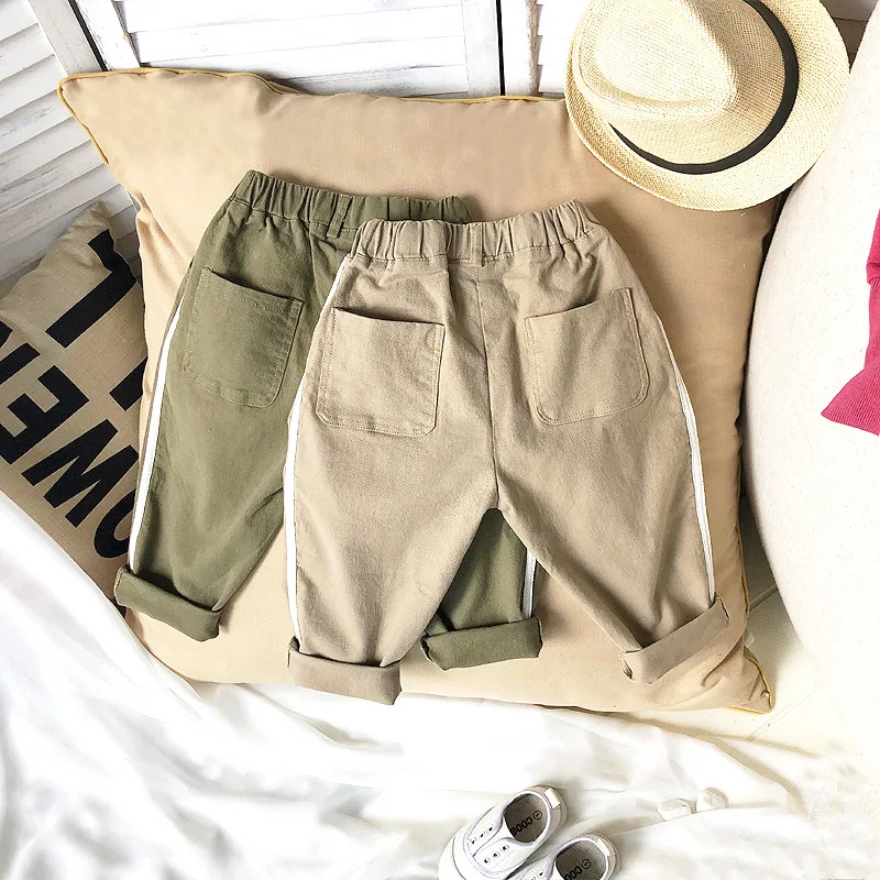 New Stylish Girls Boys Patchwork Pants Autumn Fashion Kids Harem Pants Baby Clothes 2-7t