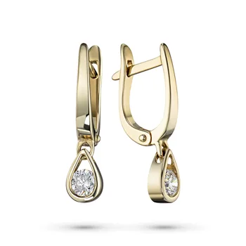 

Earrings in yellow gold with diamonds