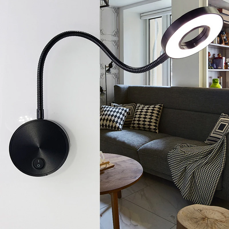 5 Вт светодиодные шланги настенный светильник гибкий домашний отельный