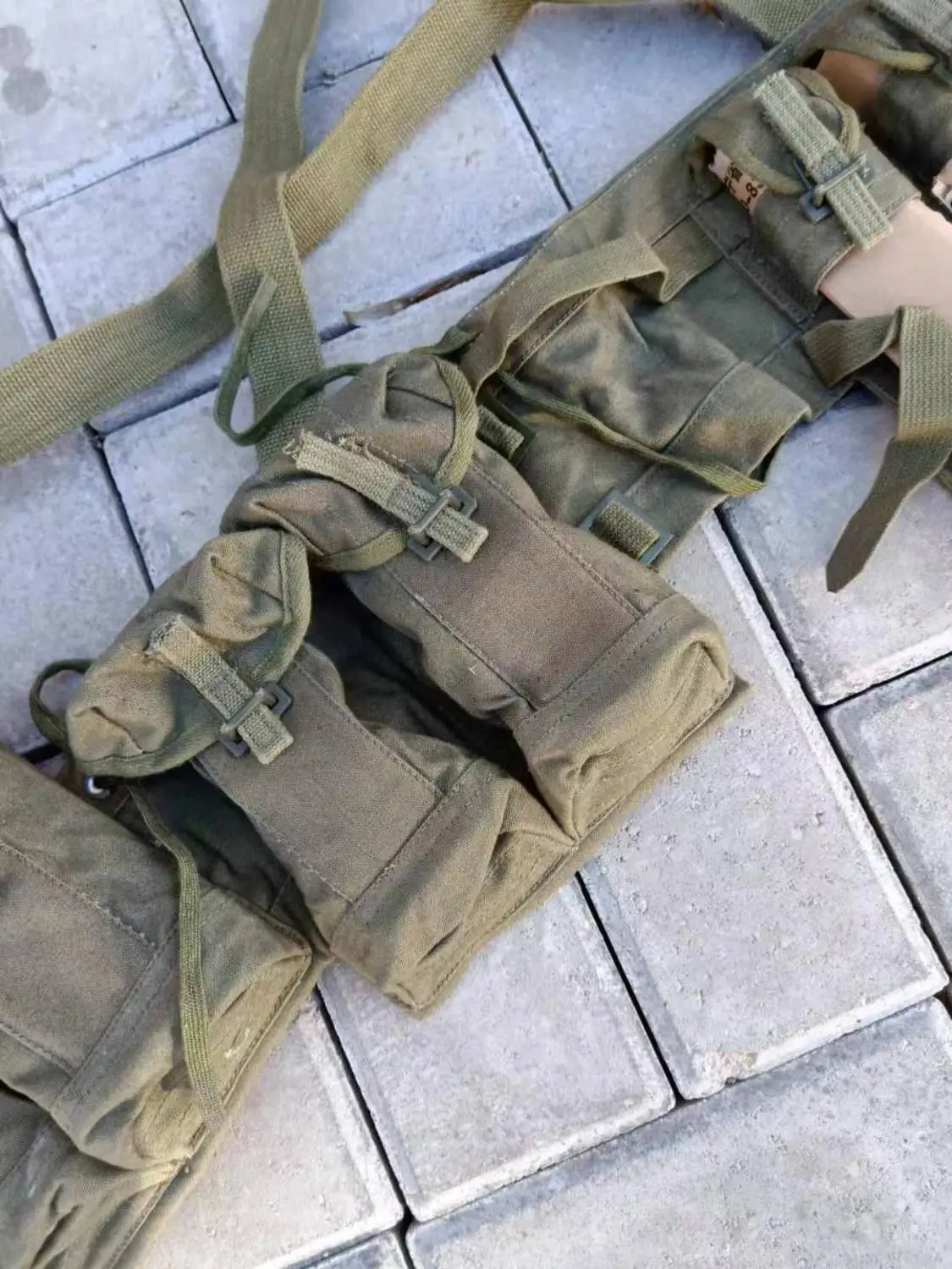 VIETNAM WAR CHINESE TYPE 63 POUCH CHEST-RIG BANDOLIER MAG AMMO OLD HIGH QUALITY MILITARY EQUIPMENT ORIGINAL WAR COLLECTION