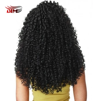 

DLME Lace Front Wigs Long Kinky Curly Synthetic Wigs for Black Women Heat Resistant Glueless Black Color Kinkys Curly Wig