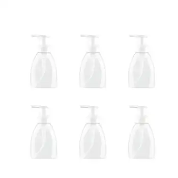 

6PCS 250ml Portable Foam Maker Face Wash Bubbler Travel Bubble Former for Home Trip Use (White)