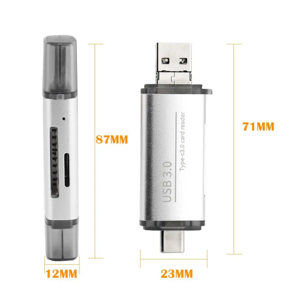 Кардридер USB 3,0 type C Micro USB на SD Micro SD переходник для sd-карт для ноутбуков Аксессуары OTG кардридер смарт-карта памяти SD ридер