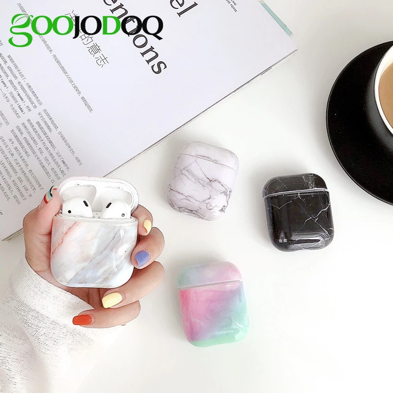 GOOJODOQ для AirPods чехол Airpod Funda чехол поддержка беспроводных наушников Чехол Мягкий силиконовый чехол для Air pod 1 2
