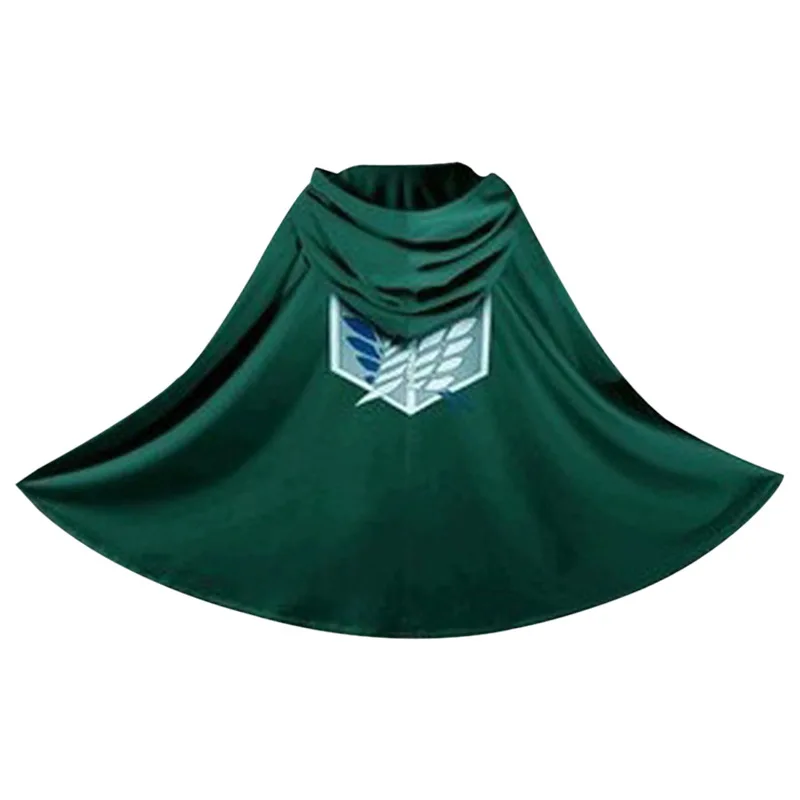 Green Attack on Titan Anime Cartoon Scout Regiment Hooded Cloak Halloween Cosplay Props Mikasa·Ackerman Adult Unisex Gifts |