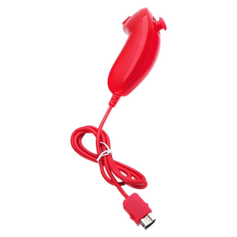 Nunchuck Nunchuk Пульт дистанционного управления для игровой консоли nintendo wii 5 цветов F3MA