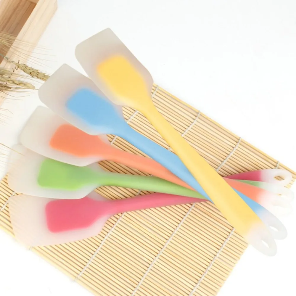  Kitchen Silicone Cream Butter Cake Spatula Mixing Batter Scraper Brush Butter Mixer Cake Brushes Sc