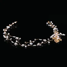 Корейский диадема невесты волос аксессуары, лента для волос, свадебные ювелирные изделия для невесты торжественное платье аксессуары