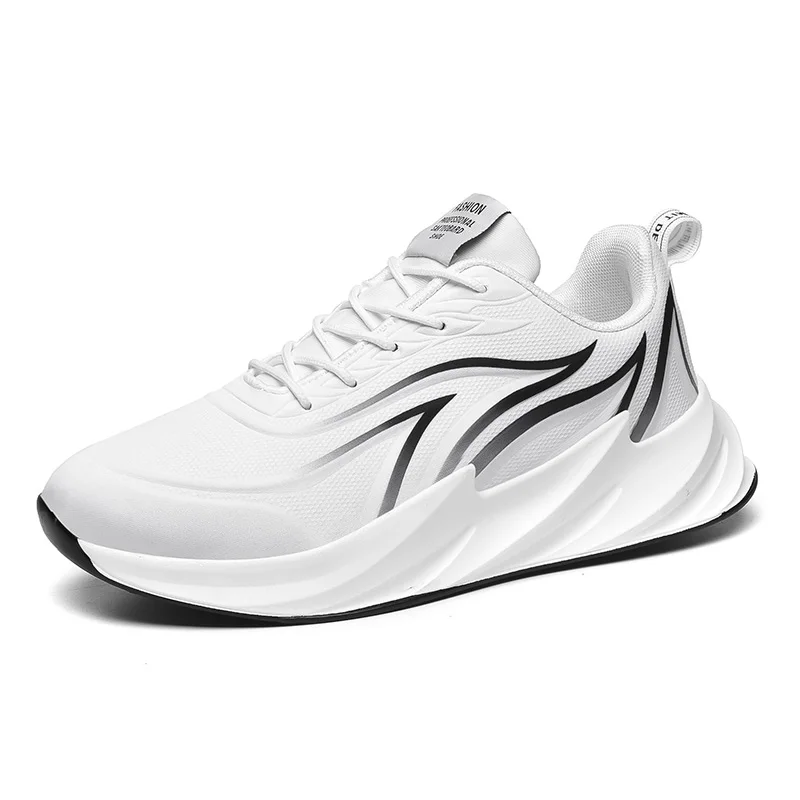 White Hot New Running Shoe For Male Comfortable Men Walking Sneakers Anti-Slip Runner Outdoor Shoes Mens Wearable Shoes Sport Men - Цвет: White