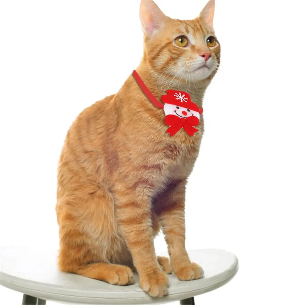 Pet ошейник для собак и кошек Цепочки и ожерелья Войлок Регулируемый декоративный ошейник для животных Ювелирные изделия малых и средних собак кошек Хэллоуин Рождество украшения