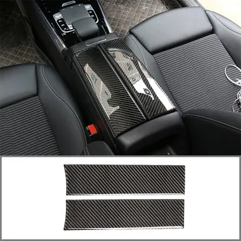 

For Mercedes-Benz B-Class GLB 2020 Armrest Box Panel Real Carbon Fiber (Soft) Car Interior Modification Accessories
