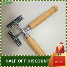 Новинка, креативная индивидуальность, Ретро стиль, деревянная ручка, двойная кромка, безопасная бритва, Классическая Ручная бритва, лучшее бритье, удобный для мужчин