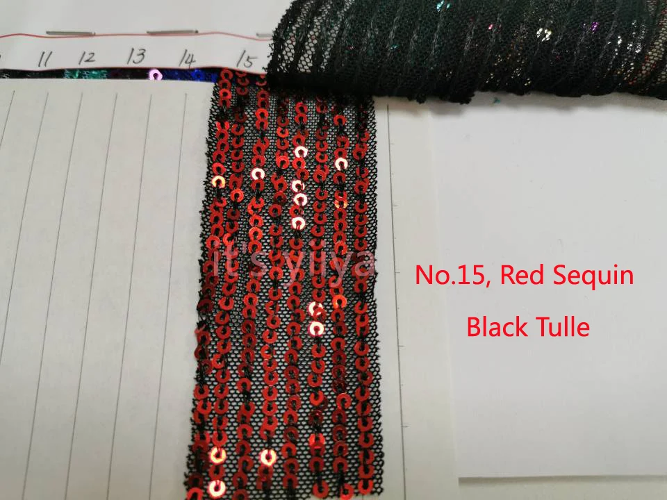 15号红色亮片黑色网纱副本