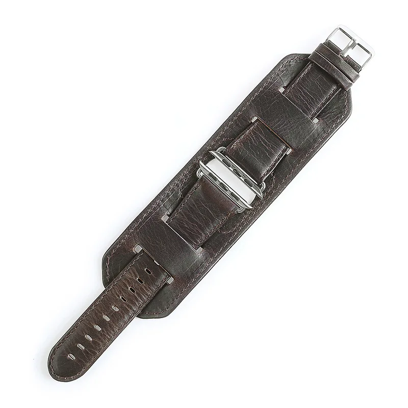 Cow Genuine Leather Watchband for Watch Band 44mm 42mm 40mm 38mm Leather Bracelet Belt for Watch Series SE 6 5 4 3 2 1
