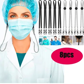 

Face Mask chains Mask Holder Rope mascarilla Mask Accessories Color Mask Rope Snap Button Mask Decoration Chain 8pcs