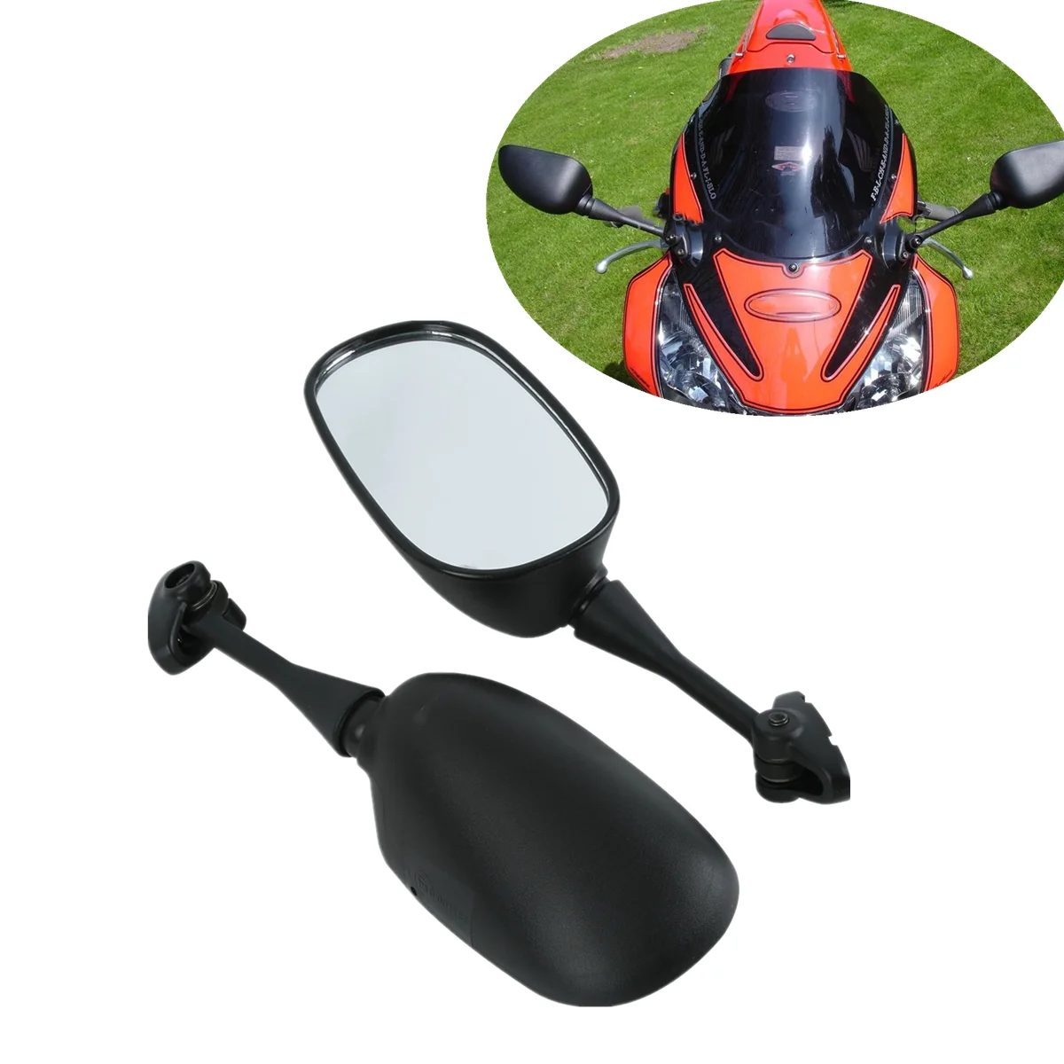 Мотоцикл черный зеркала заднего вида для HONDA CBR600 F4 99-00 F4I ввиде горшка 01-02 CBR919 CBR900