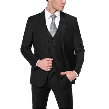 

Custom Made Men's Casual Two Button 3-piece Slim Fit Suit Set Blazer Jacket Vest & Trouser Groom Tuxedos(Jacket+Pants+Vest) G508