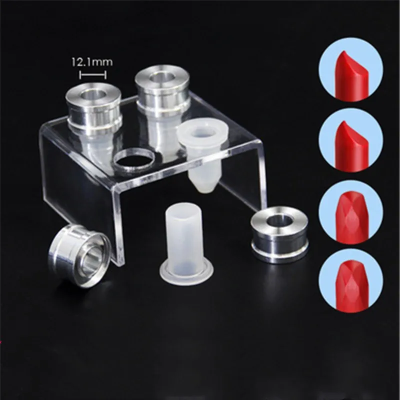 Silicone Lipstick Mold Aluminum Ring Mould Holder DIY Mould Crafts Tool Kit Stand Lip Balm 12mm Tube