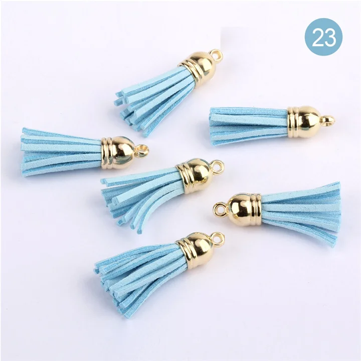 color 23 Wholesale 1000pcs Mini Suede Tassel Silver Caps DIY Leather Tassels Pendant For Key Rings Earring Cellphone Crafts Decoration - Цвет: color 23