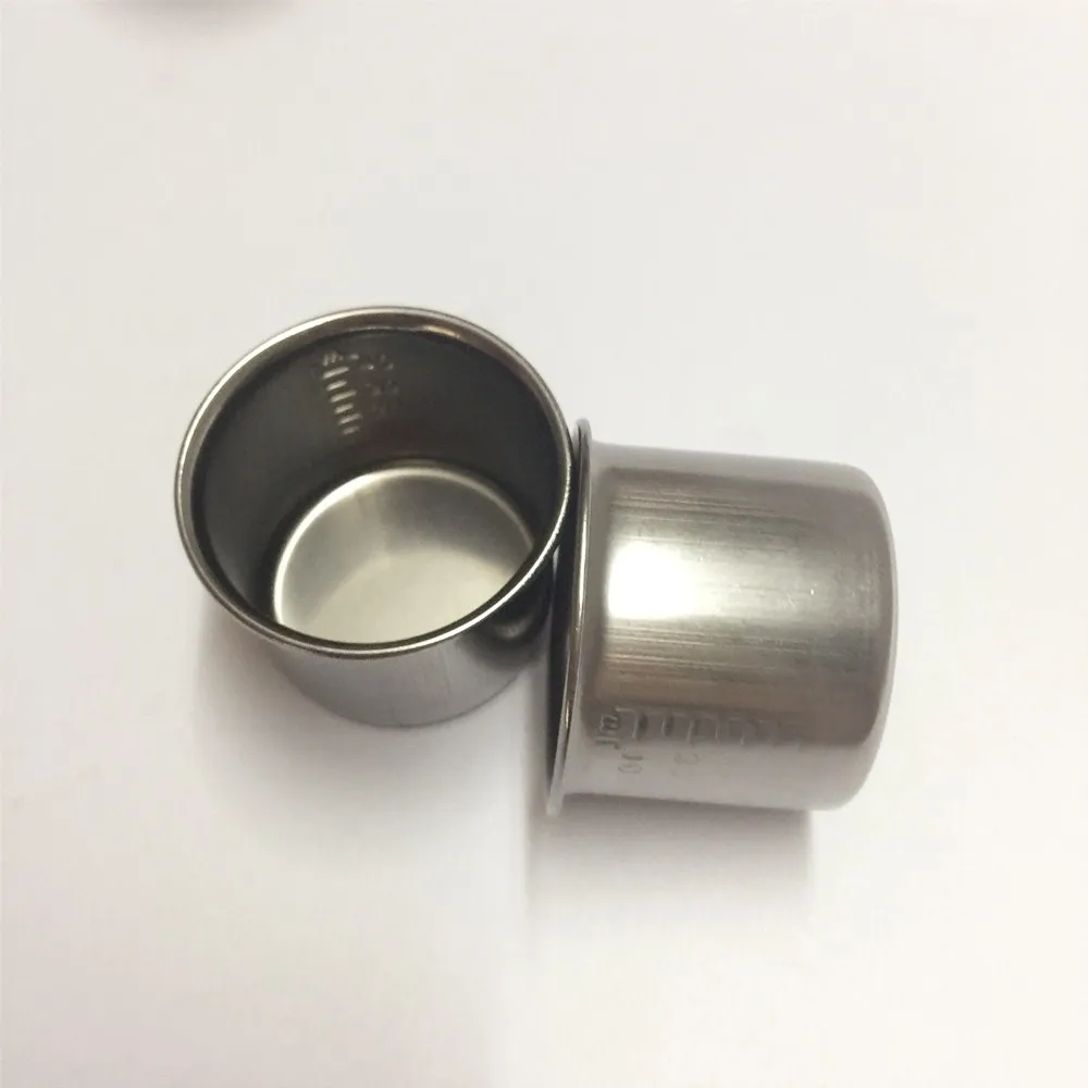 

5pcs/ lot 304 Stainless steel medical cup 40ml Medication cup with scale, liquid measuring cup with graduated 40cc never rust