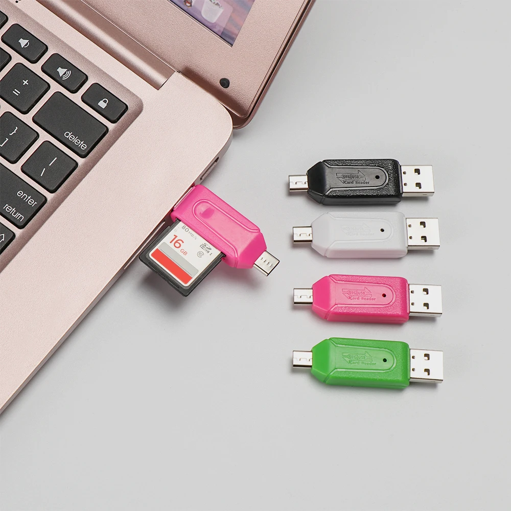 1 шт. 2 в 1 type-C и USB OTG Устройство для чтения карт памяти Универсальный Micro USB TF/SD кард-ридер телефонные удлинители адаптер Аксессуары