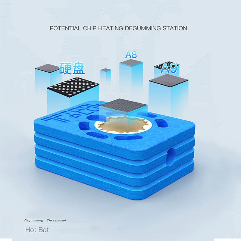 Qianli Горячая Bat-LP550 нагревательная платформа для удаления клея станция для cpu A7 A8 A9 A10 A11 cpu NAND HDD IC позиционирование жесткого диска ремонт