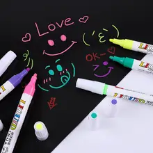 Распродажа, настоящие маркеры для доски, 12 цветов, ручка для вытирания стекла, легко маркер, мел, жидкая керамика, стираемая доска W4N1